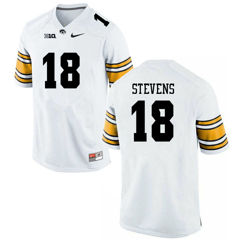Men #18 Drew Stevens Iowa Hawkeyes College Football Jerseys Sale-White